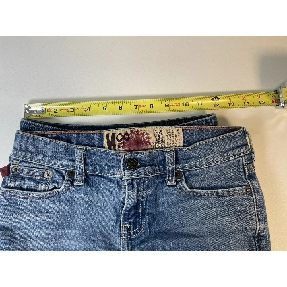 Hollister Women's Jean Shorts‎ 0 1 Lot of 3 Denim Blue Pink Plaid Mom High Rise